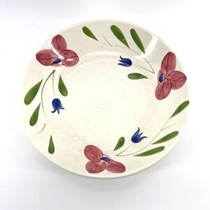 MAXAM Italy Hand Painted Floral Bowl Dishwasher Microwave Safe Cream Pink Flower
